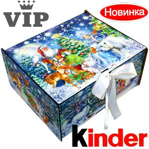 Сладкий подарок на Новый Год в картонной упаковке весом 1200 грамм по цене 2223 руб в Пензе
